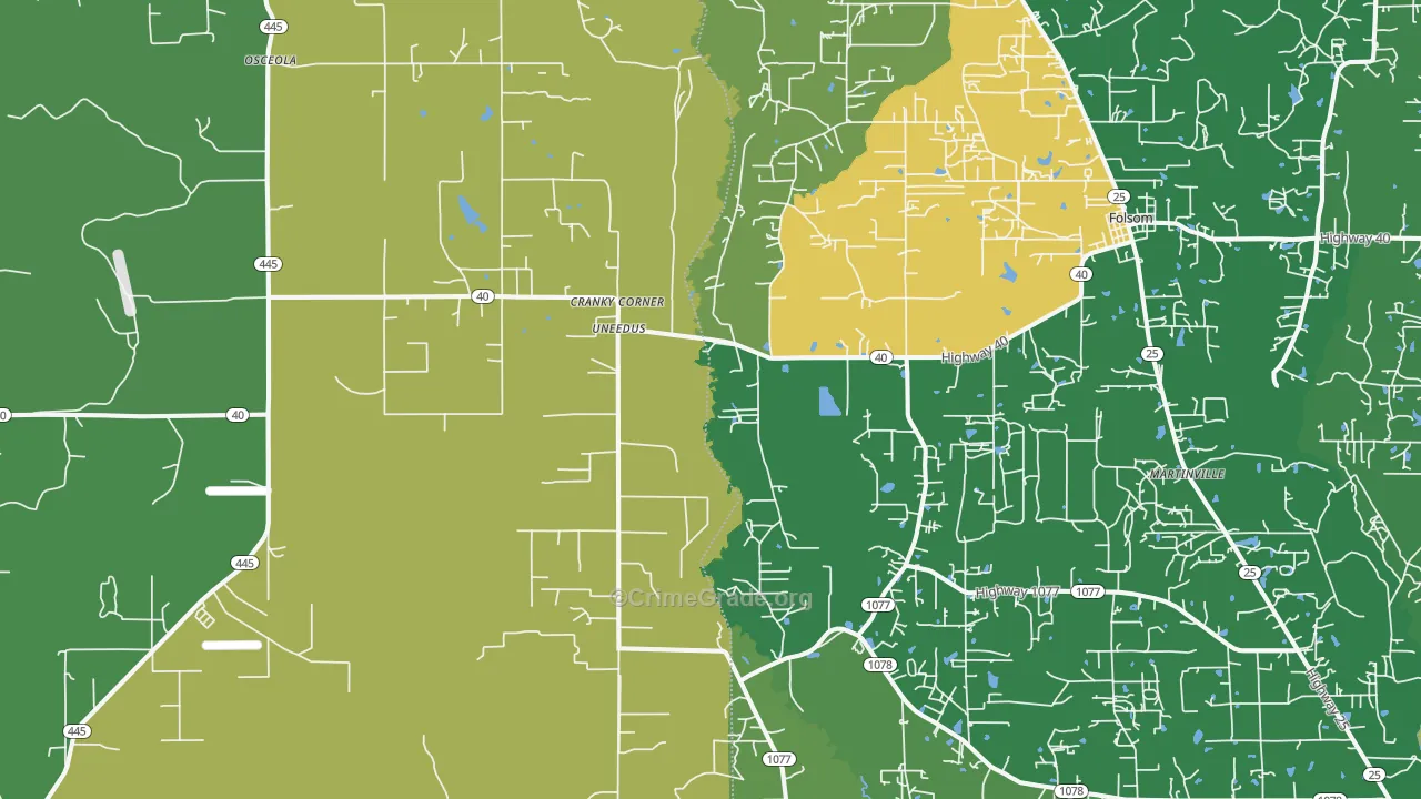 Uneedus, LA Map of Drug-Related Crime Rates