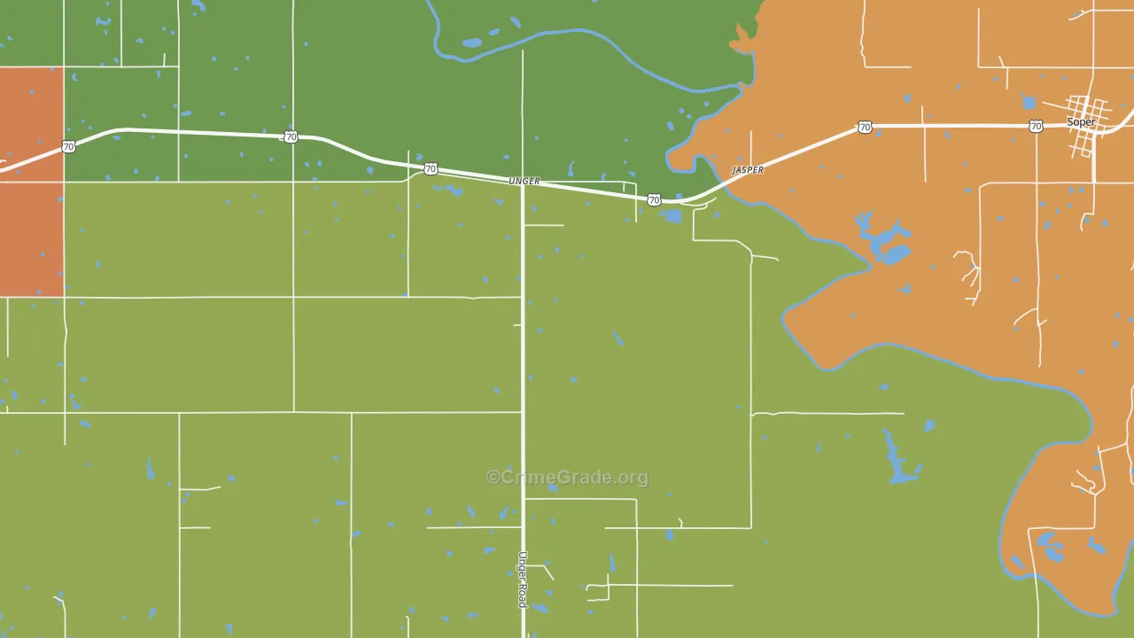Unger, OK Map of Drug-Related Crime Rates