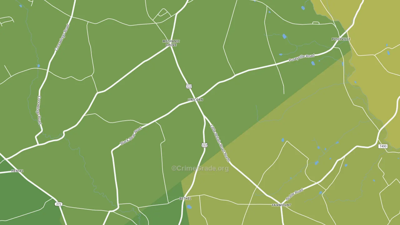 Unicorn, PA Map of Drug-Related Crime Rates