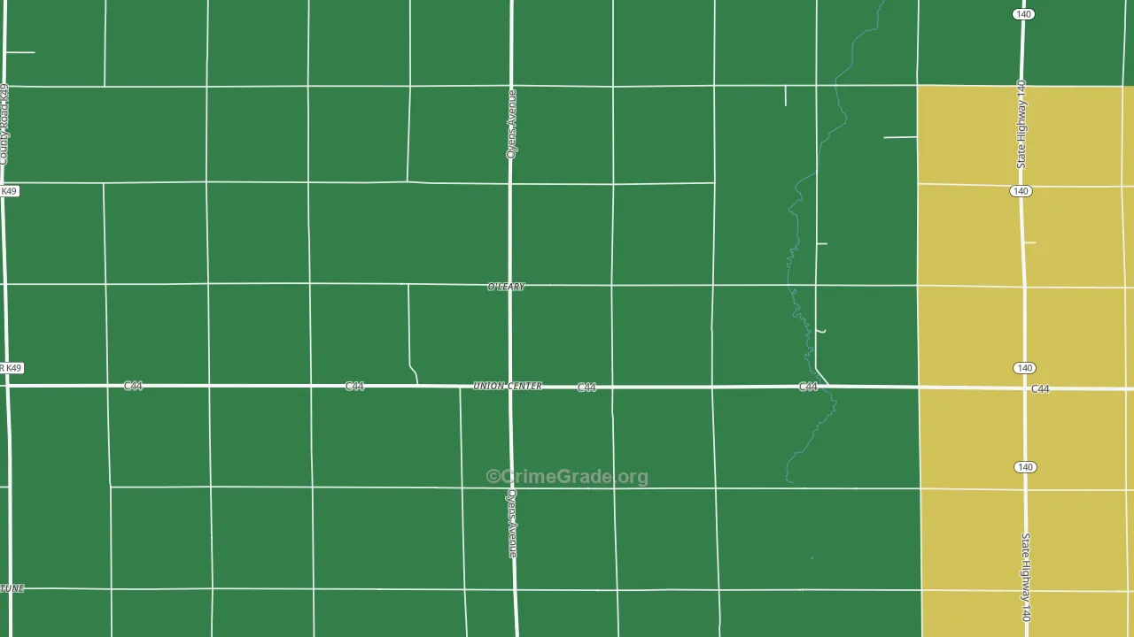 Union Center, IA Map of Drug-Related Crime Rates