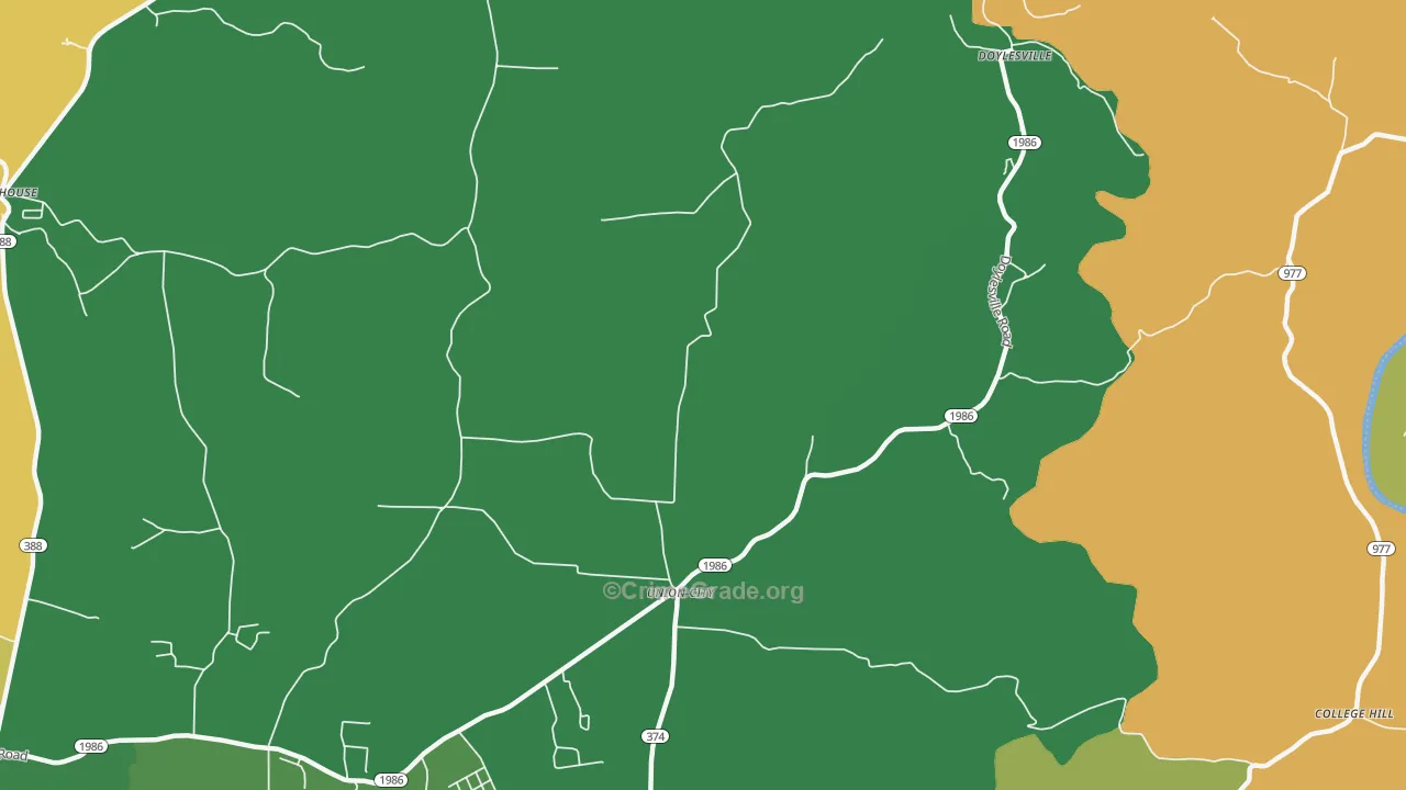 Union City, KY Map of Drug-Related Crime Rates