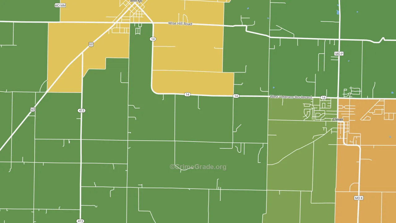 Union City, MO Map of Drug-Related Crime Rates