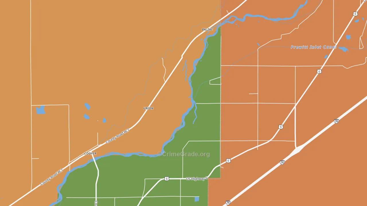 Union, CO Map of Drug-Related Crime Rates
