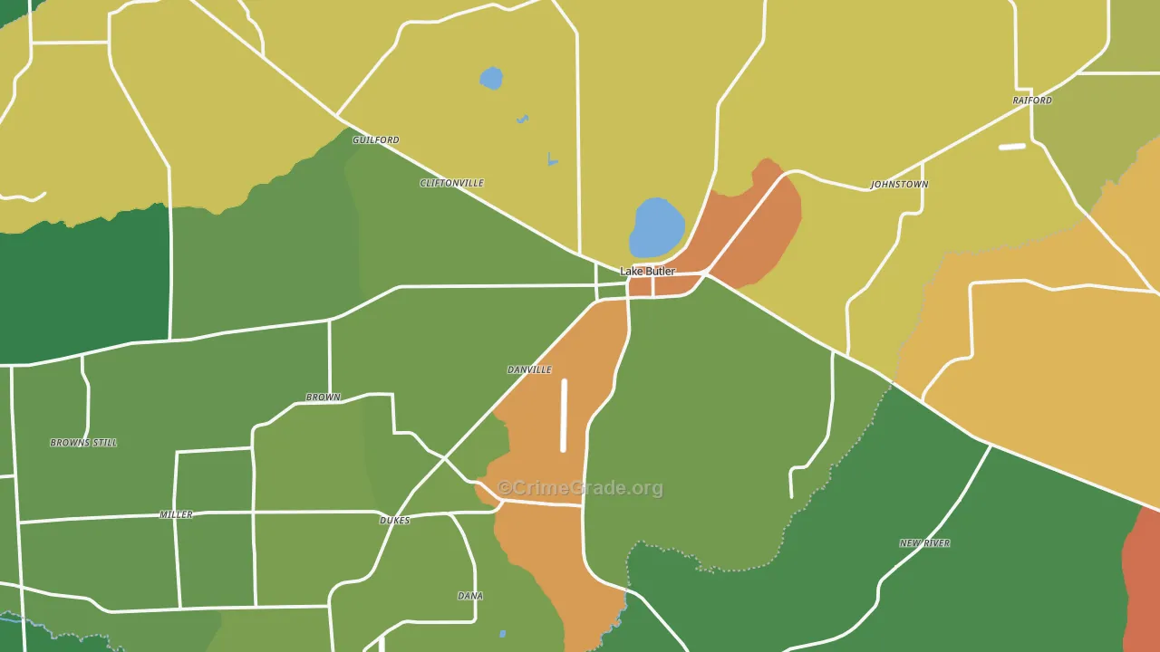 Union County, FL Map of Drug-Related Crime Rates