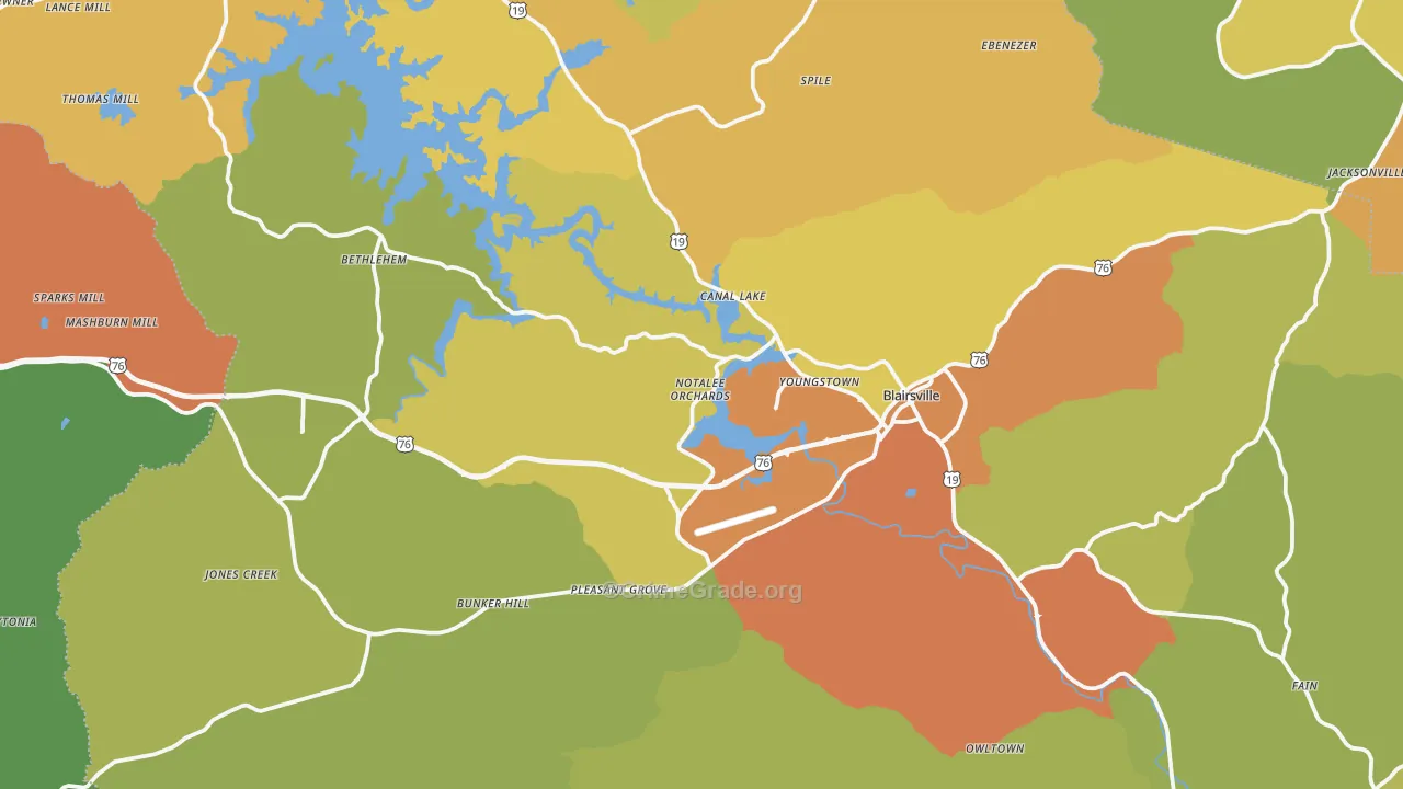 Union County, GA Map of Drug-Related Crime Rates