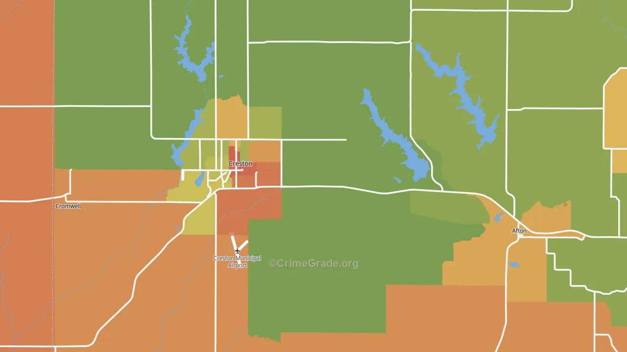 Union County, IA Map of Drug-Related Crime Rates