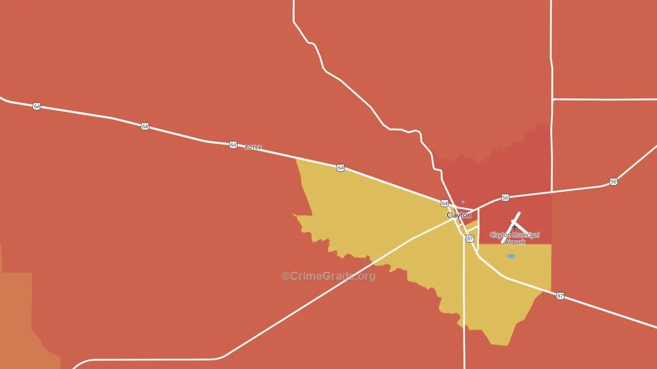 Union County, NM Map of Drug-Related Crime Rates