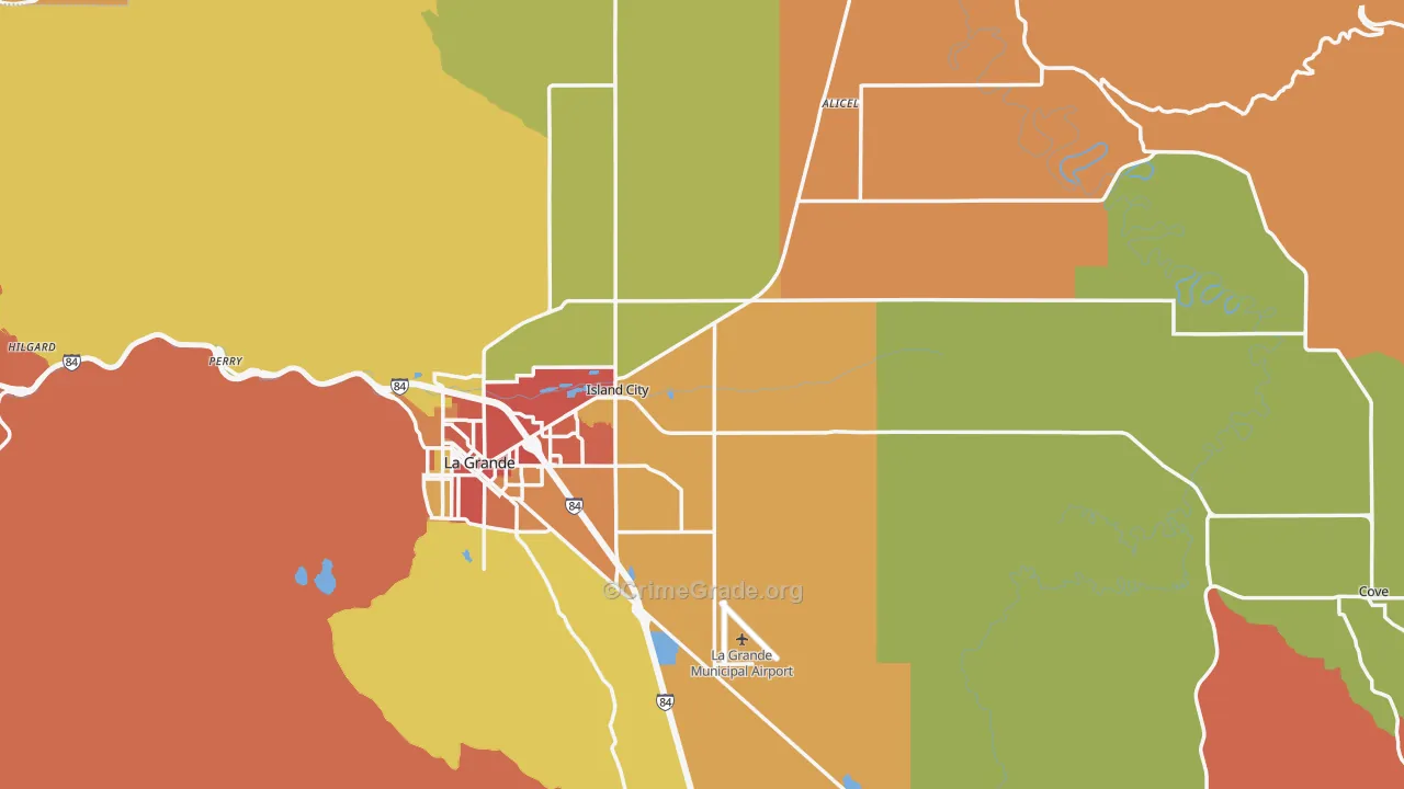 Union County, OR Map of Drug-Related Crime Rates