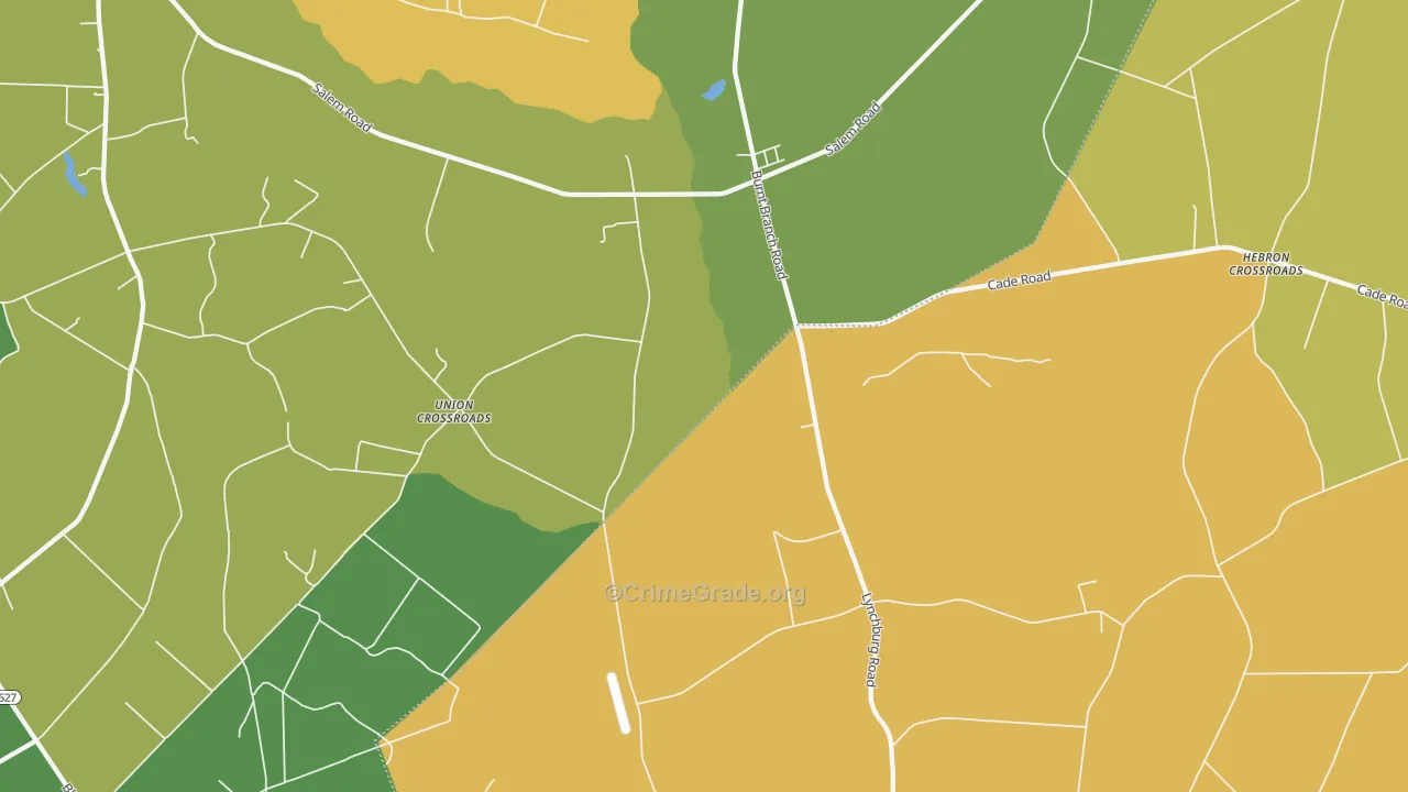 Union Crossroads, SC Map of Drug-Related Crime Rates