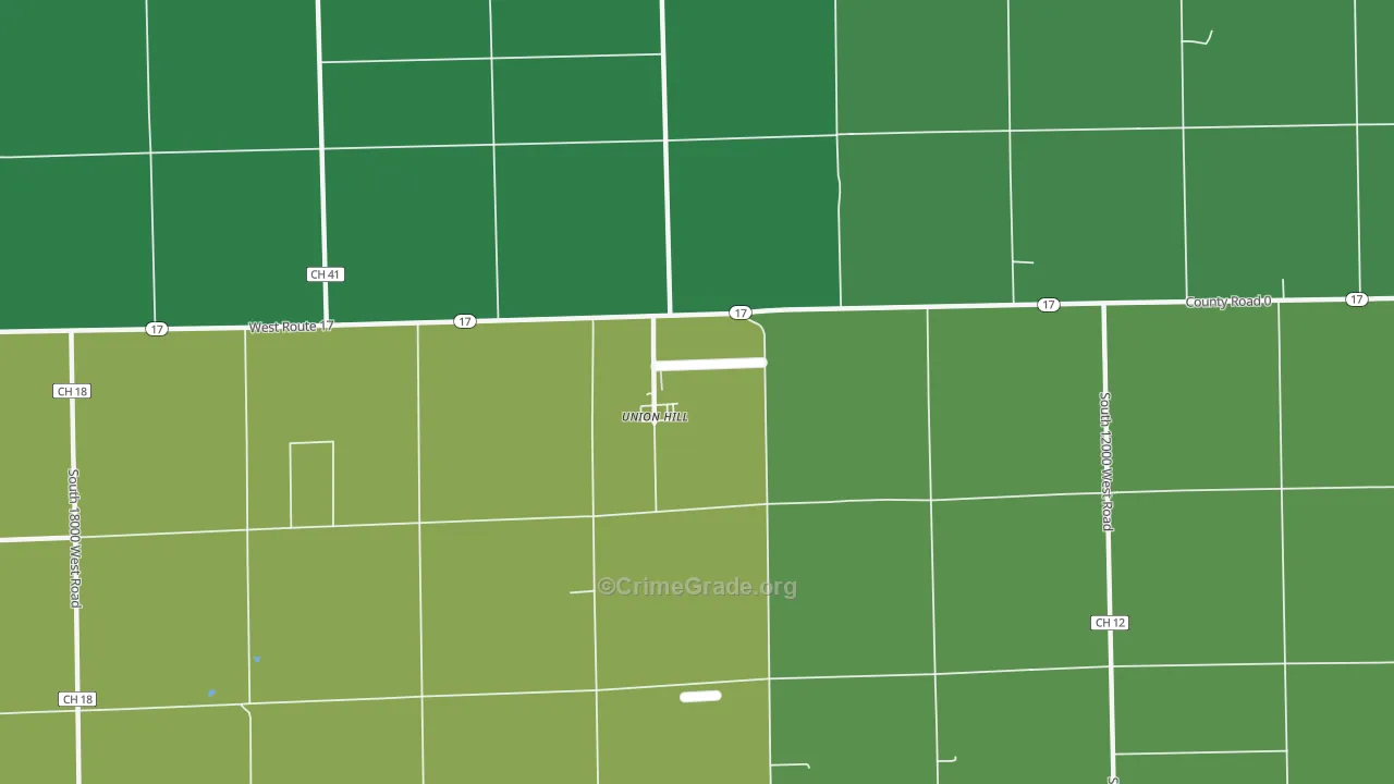 Union Hill, IL Map of Drug-Related Crime Rates