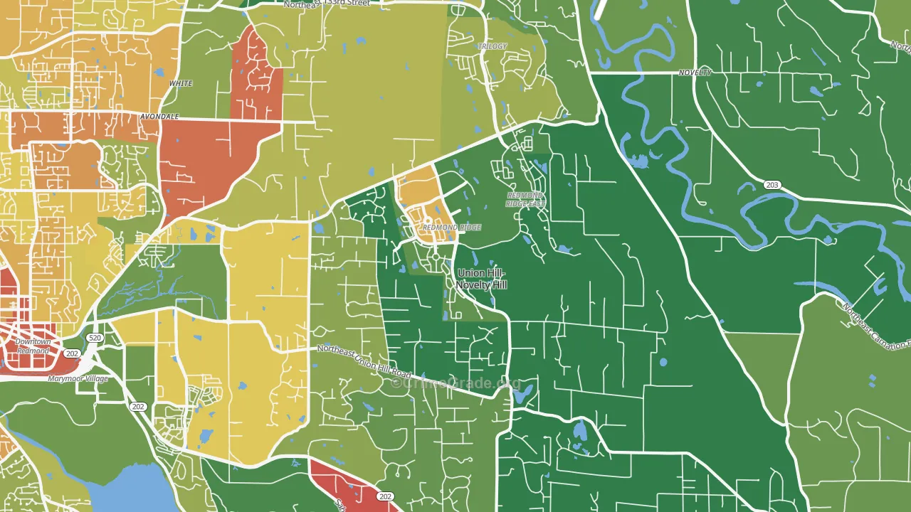 Union Hill-Novelty Hill, WA Map of Drug-Related Crime Rates