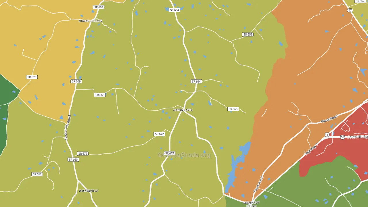 Union Level, VA Map of Drug-Related Crime Rates