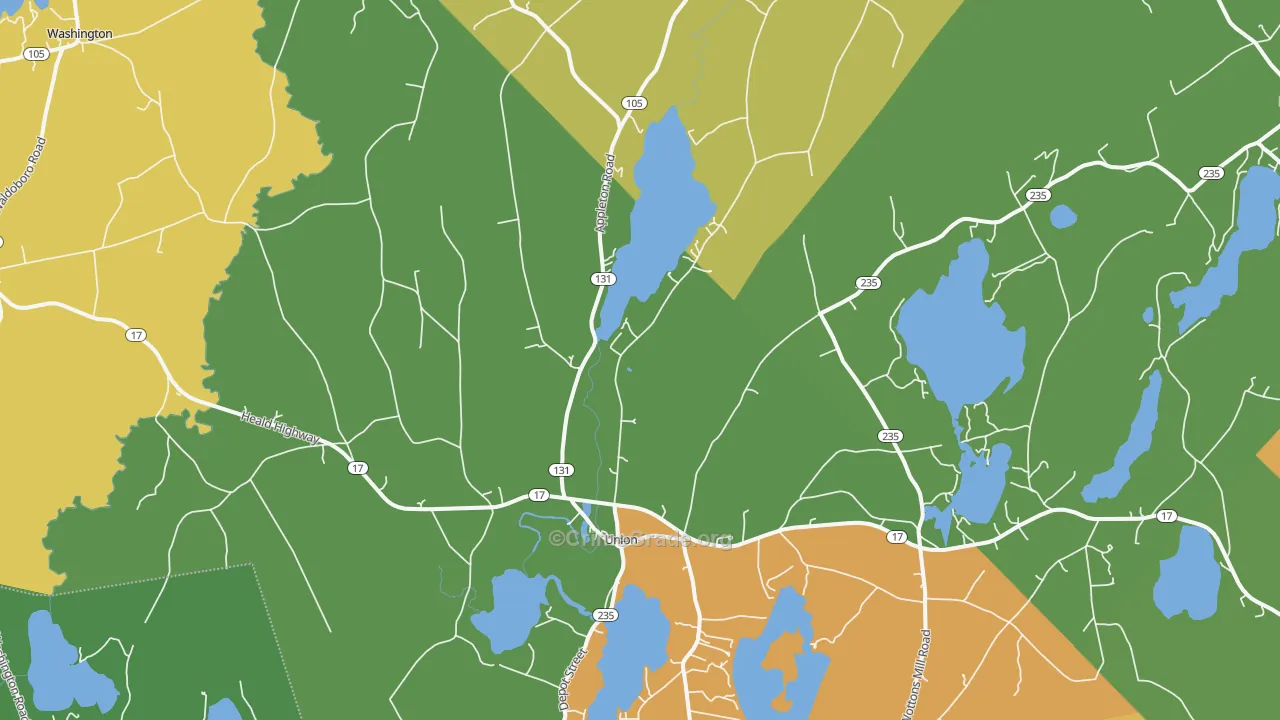 Union, ME Map of Drug-Related Crime Rates
