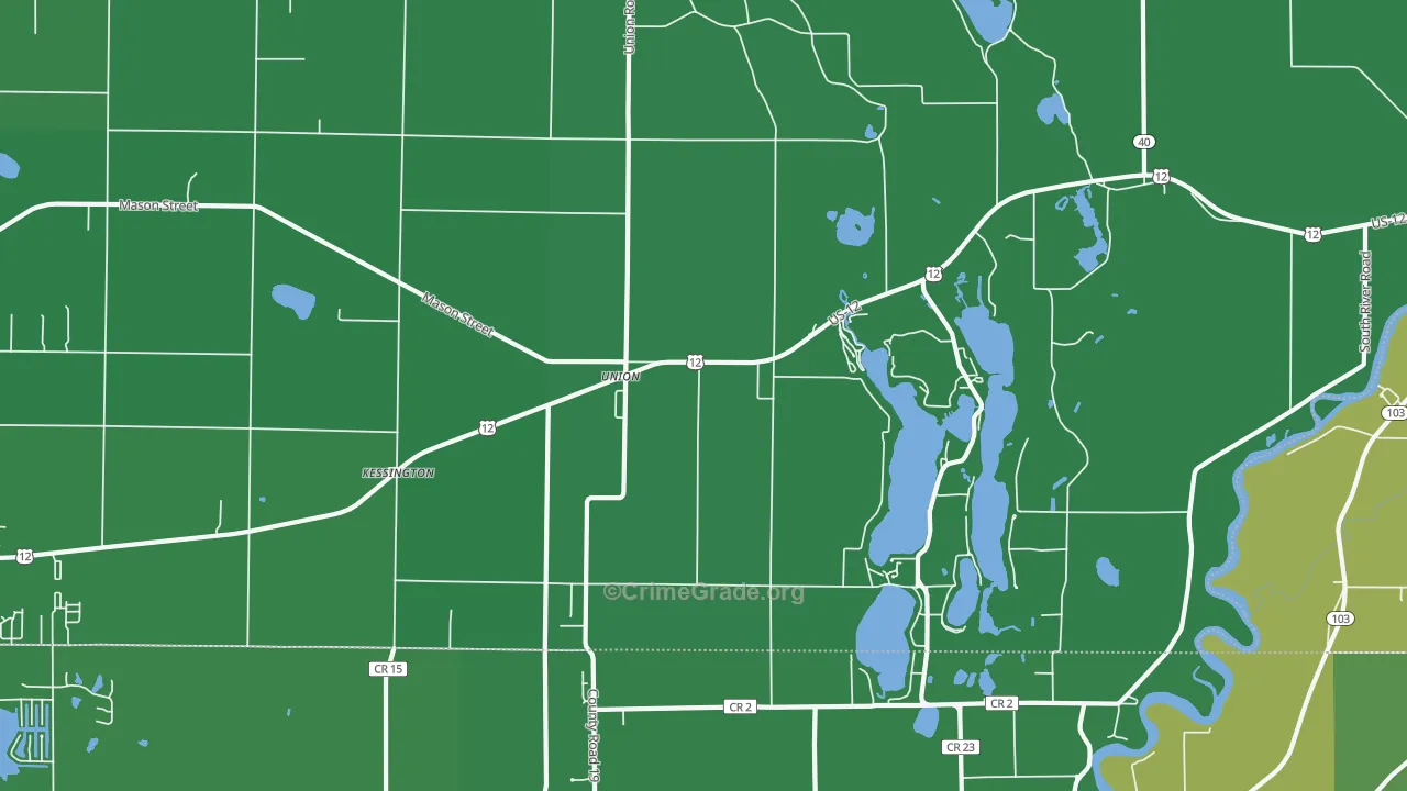 Union, MI Map of Drug-Related Crime Rates
