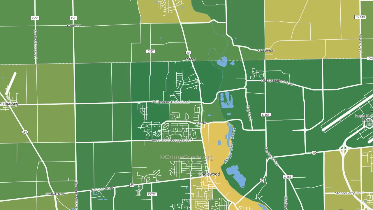 Union, OH Map of Drug-Related Crime Rates