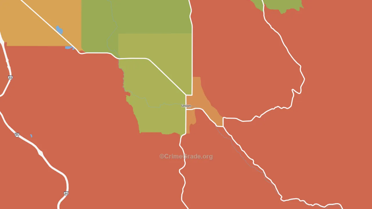 Union, OR Map of Drug-Related Crime Rates