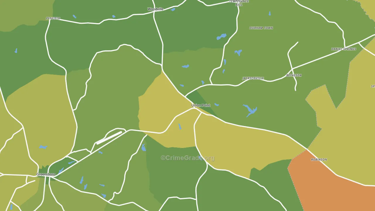 Union Point, GA Map of Drug-Related Crime Rates