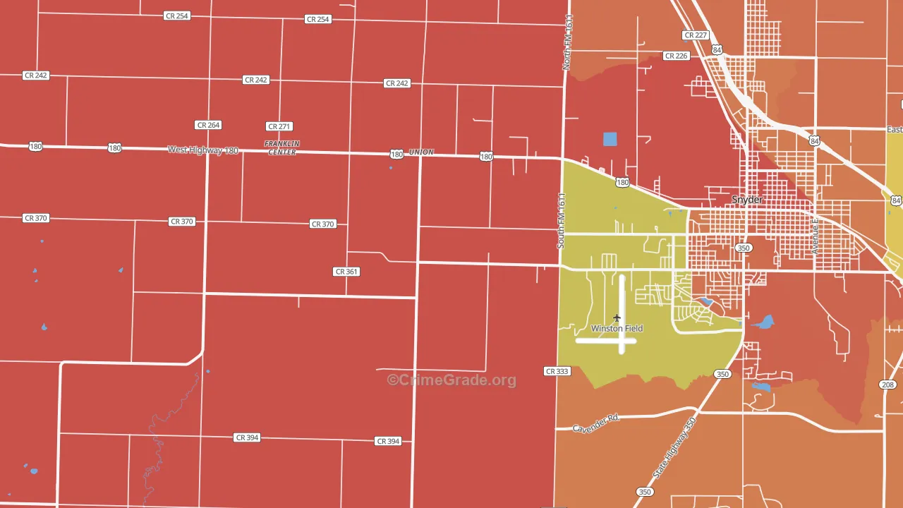 Union, TX Map of Drug-Related Crime Rates