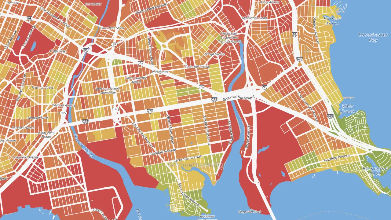 Unionport, Bronx, NY Map of Drug-Related Crime Rates