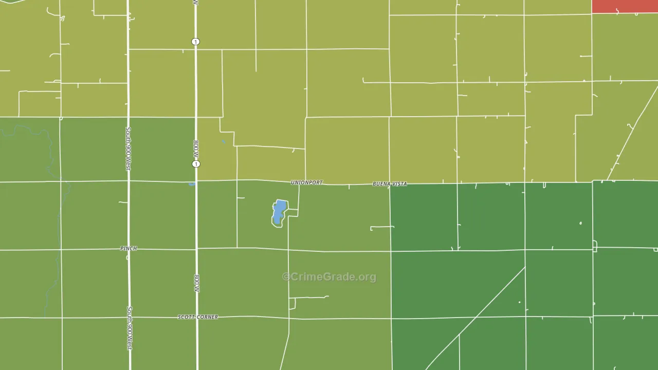 Unionport, IN Map of Drug-Related Crime Rates