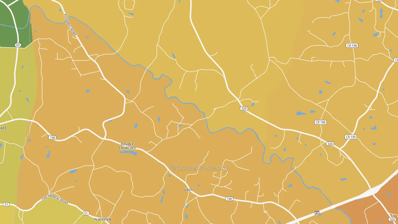 Unity, GA Map of Drug-Related Crime Rates
