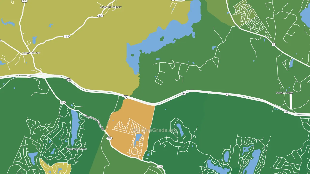 Unity House, PA Map of Drug-Related Crime Rates