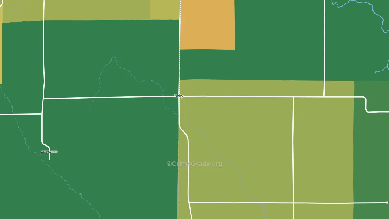 Unity, WI Map of Drug-Related Crime Rates