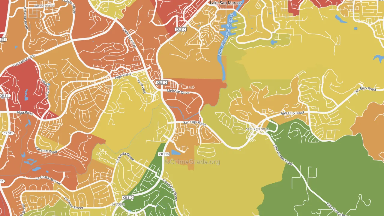University Commons, San Marcos, CA Map of Drug-Related Crime Rates