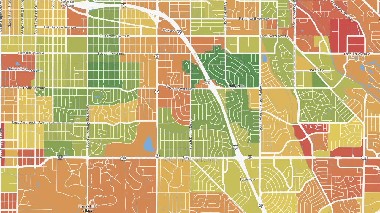 University Hills, Denver, CO Map of Drug-Related Crime Rates