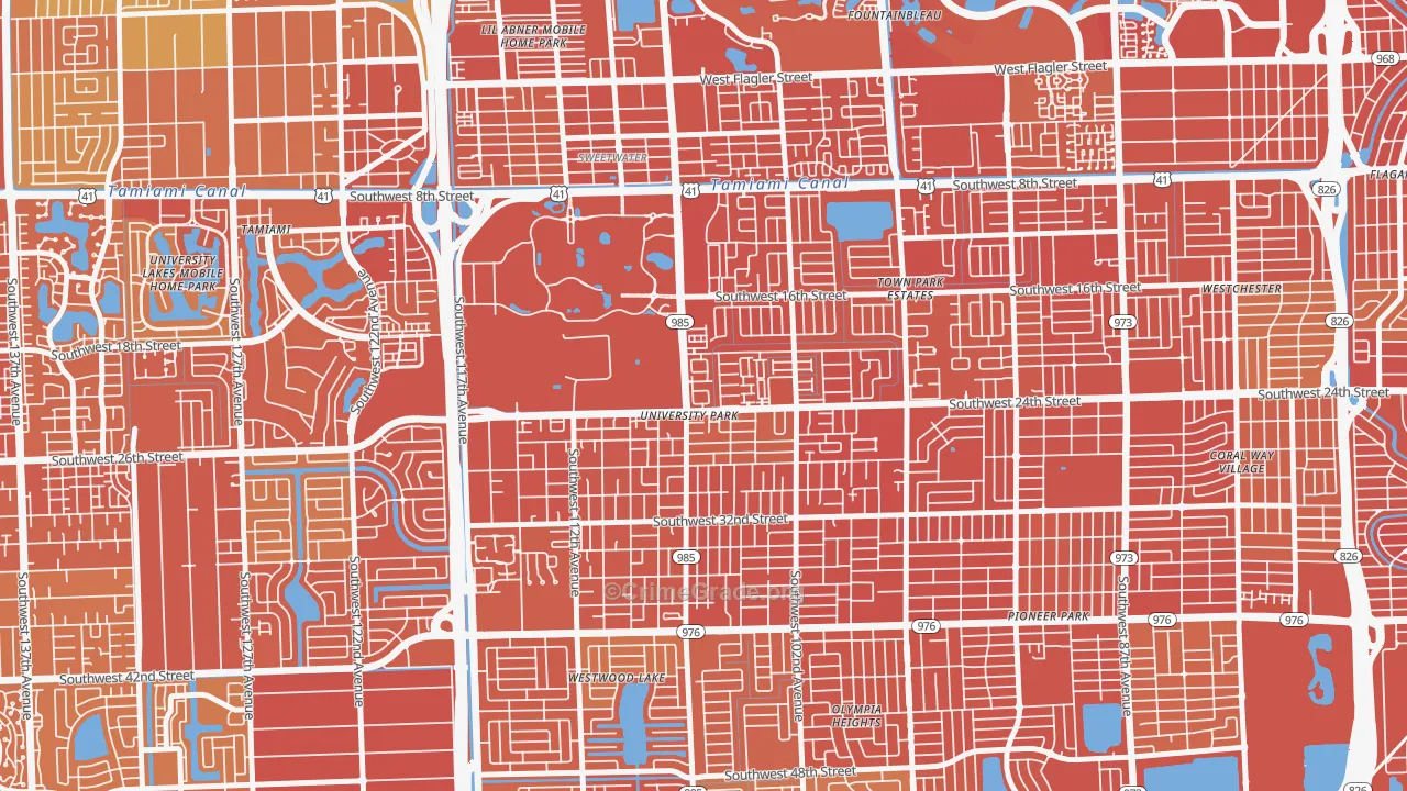 University Park, FL Map of Drug-Related Crime Rates