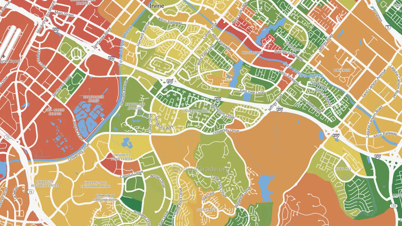 University Park, Irvine, CA Map of Drug-Related Crime Rates