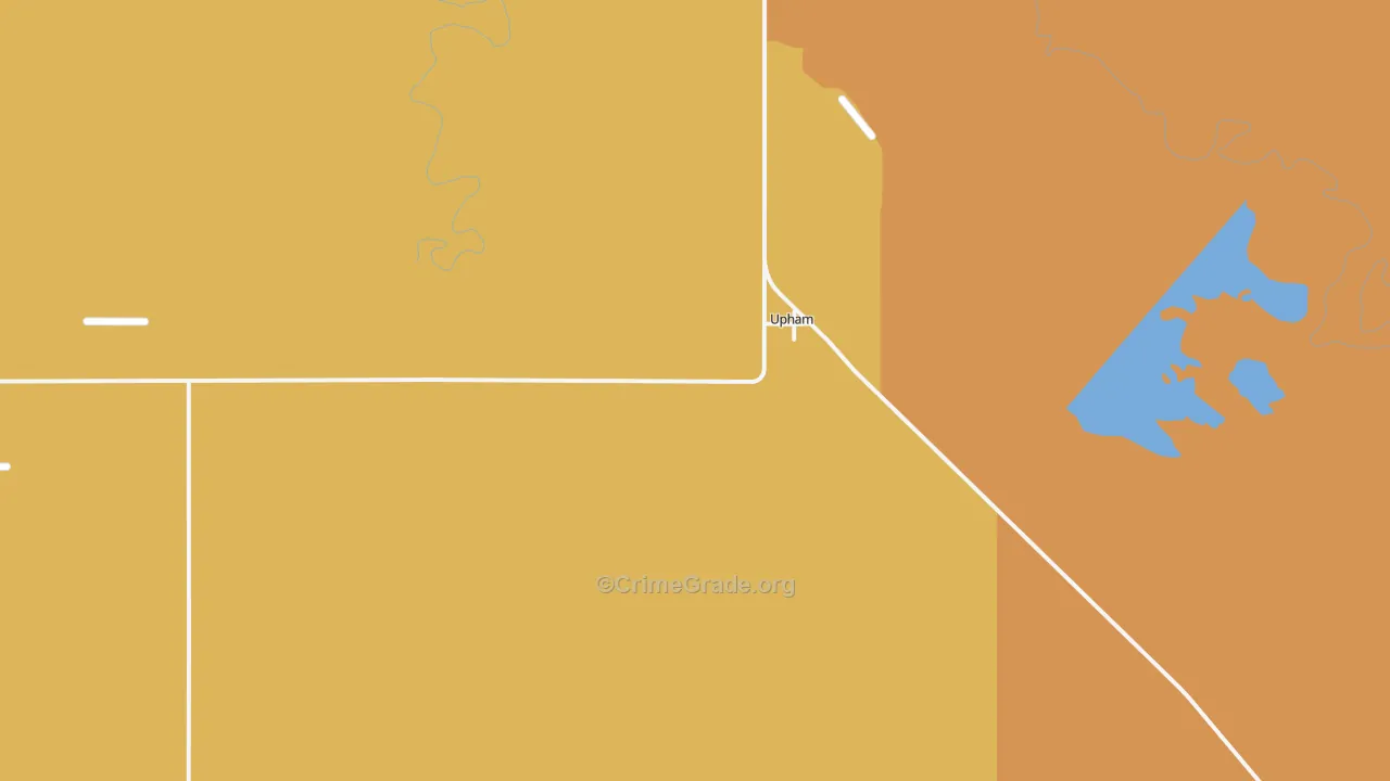 Upham, ND Map of Drug-Related Crime Rates