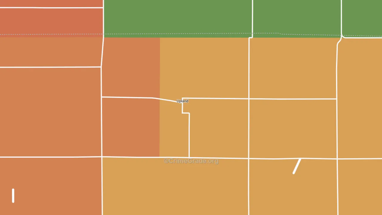 Upland, NE Map of Drug-Related Crime Rates