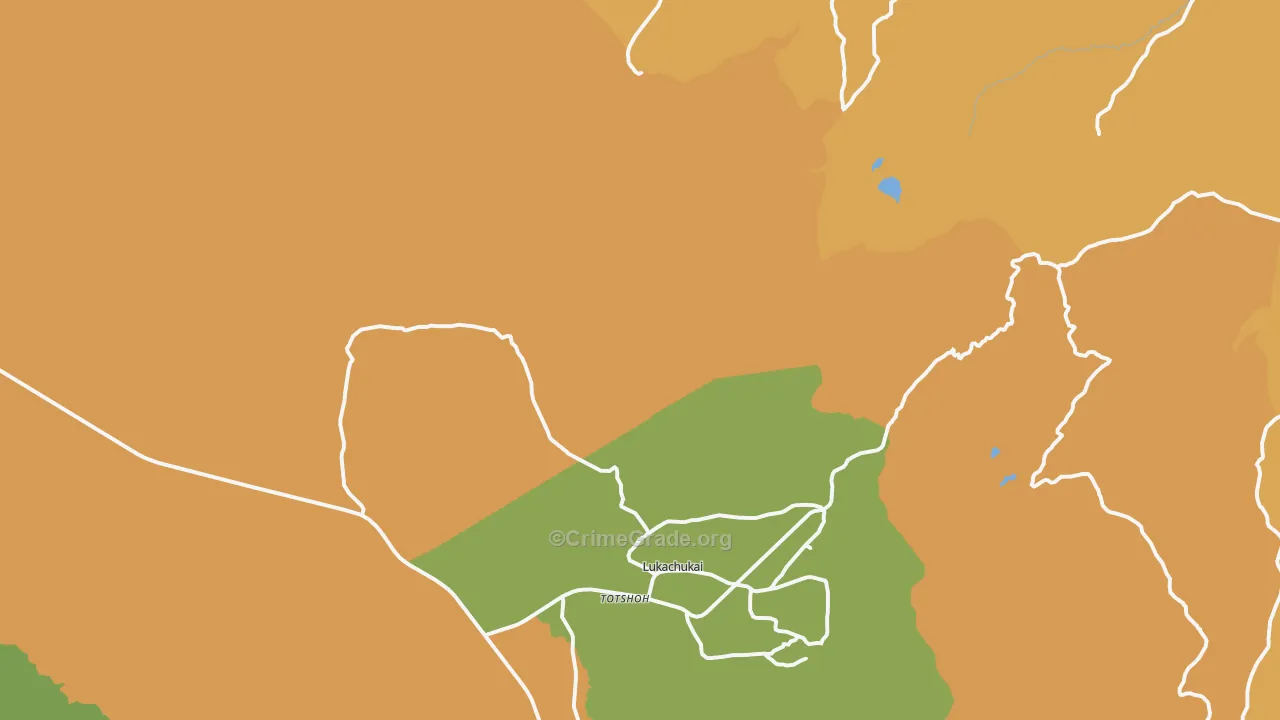 Upper Wheatfields, AZ Map of Drug-Related Crime Rates