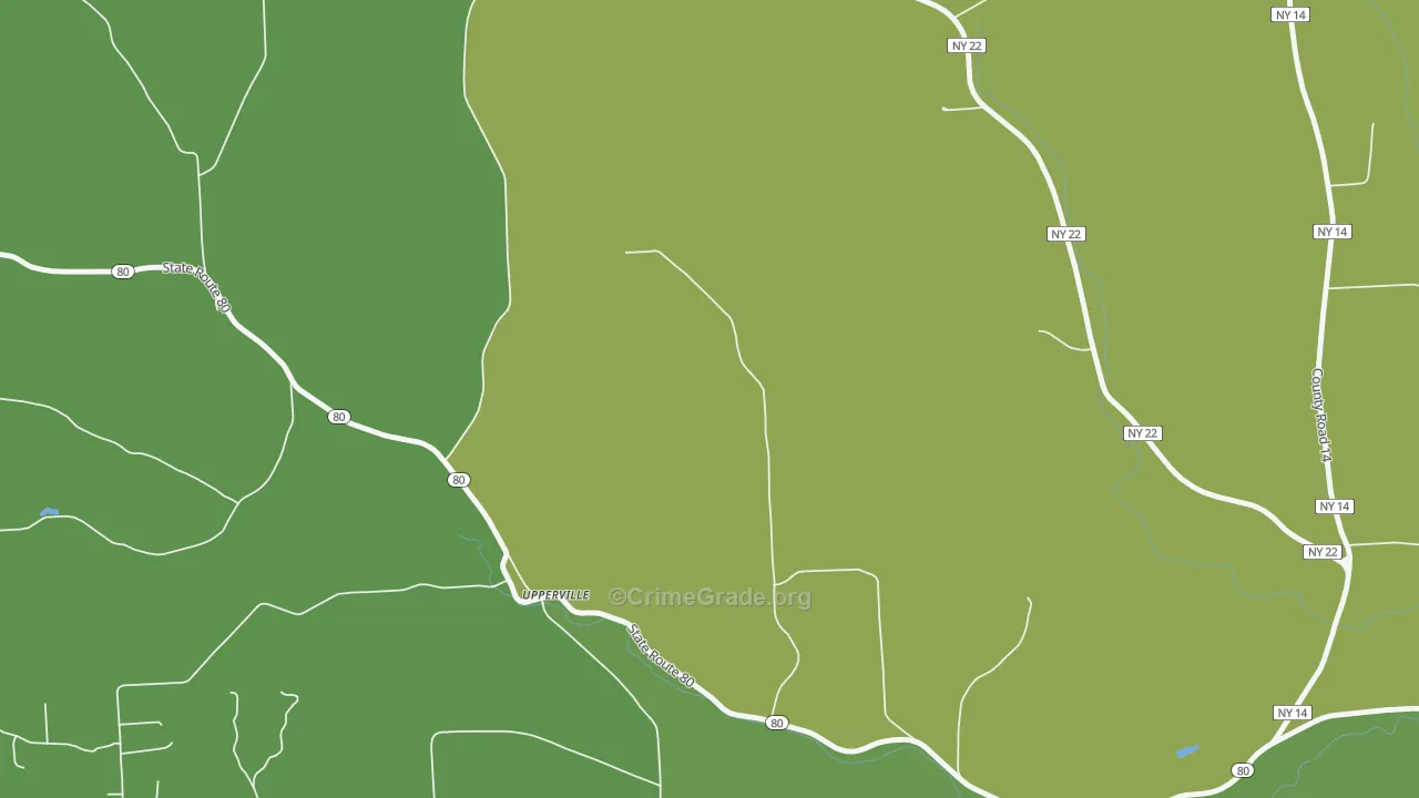 Upperville, NY Map of Drug-Related Crime Rates