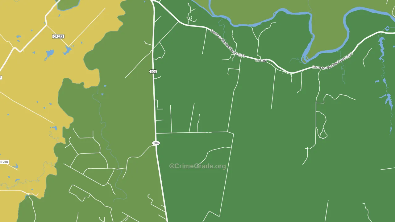 Upton, TX Map of Drug-Related Crime Rates