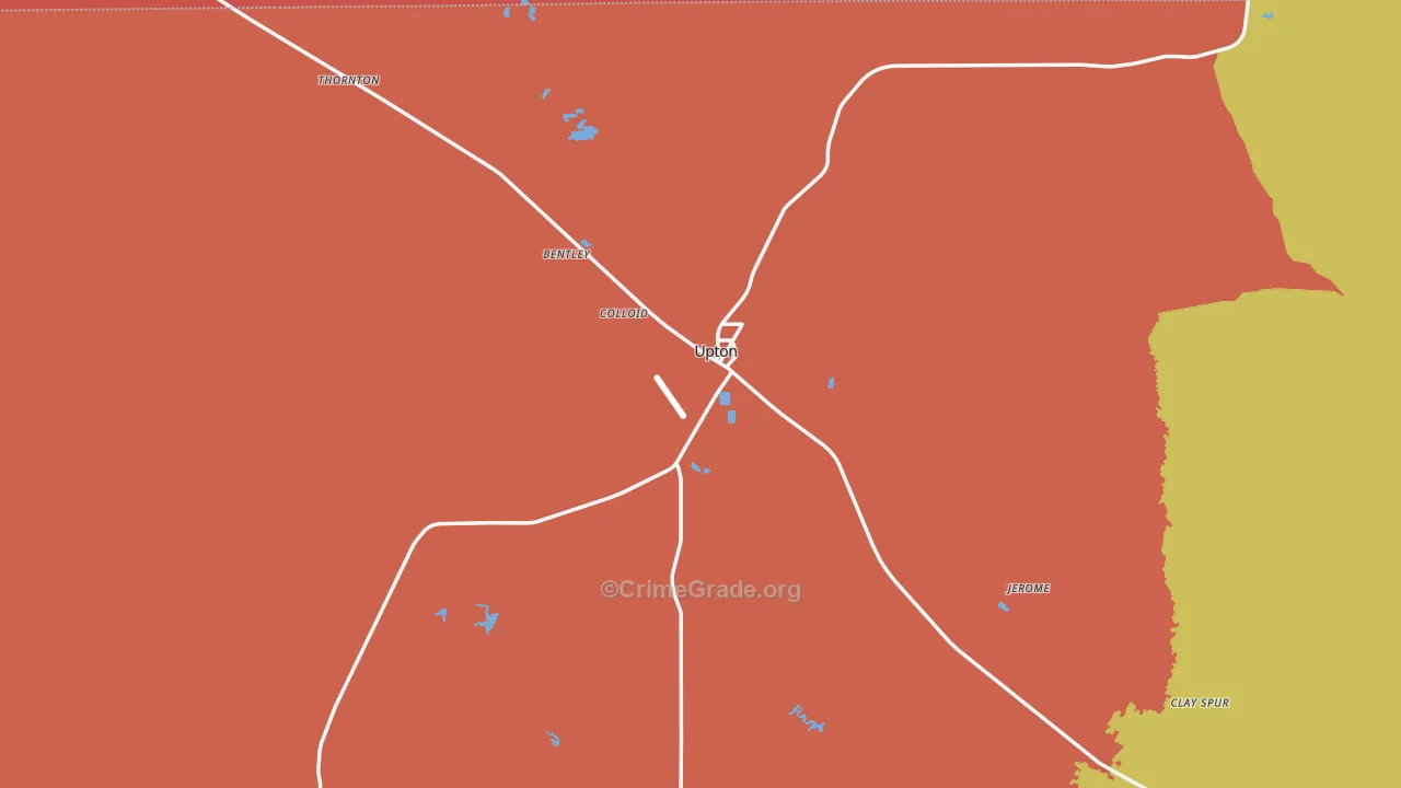 Upton, WY Map of Drug-Related Crime Rates
