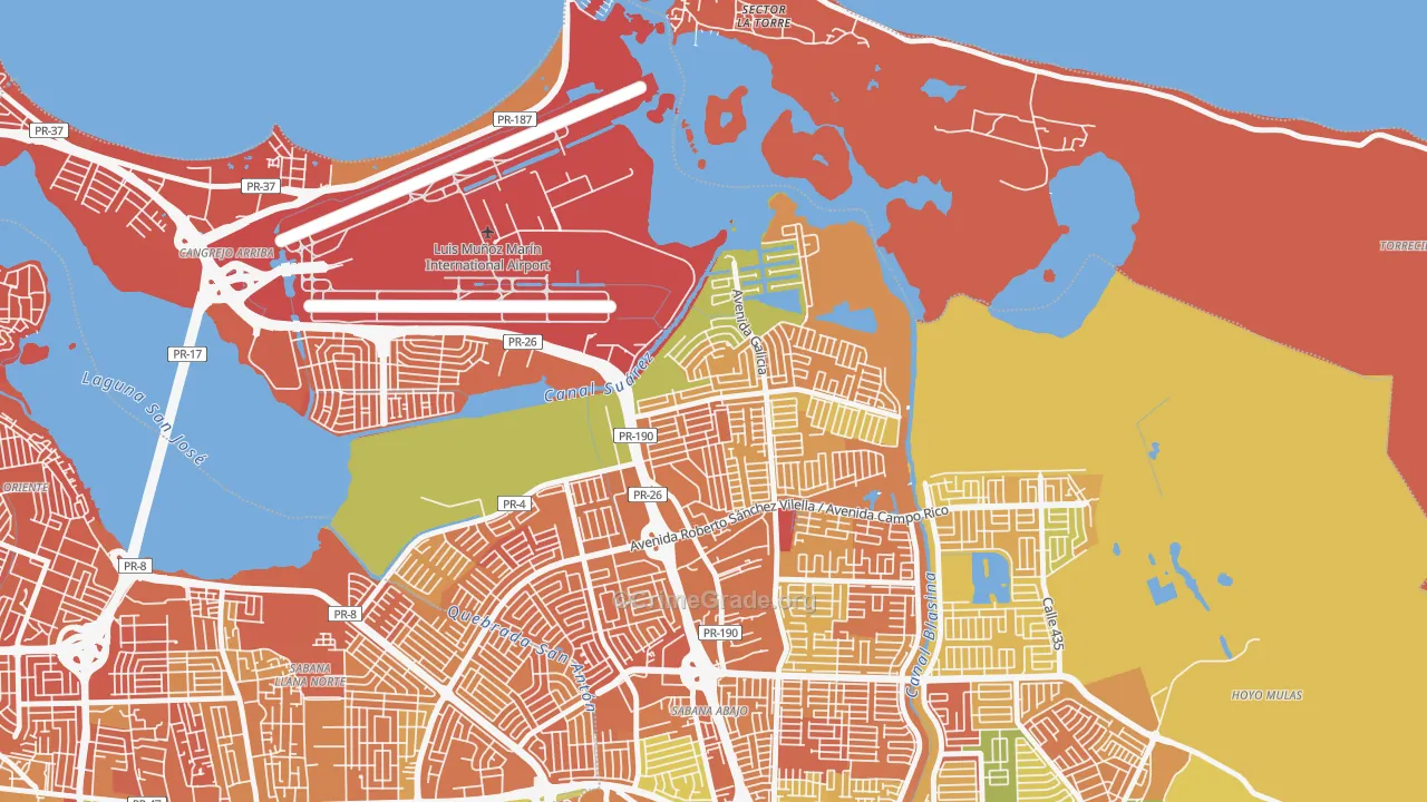 Urbanizacion Vistamar, Carolina, PR Map of Drug-Related Crime Rates