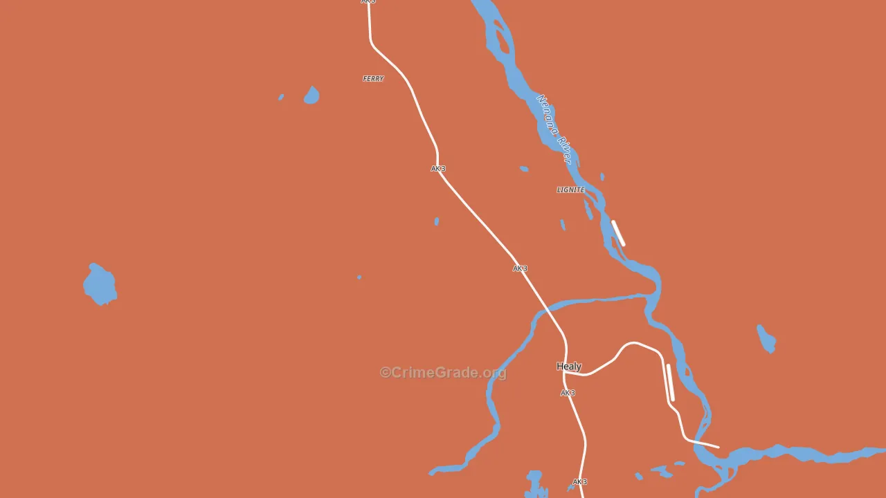 Usibelli, AK Map of Drug-Related Crime Rates