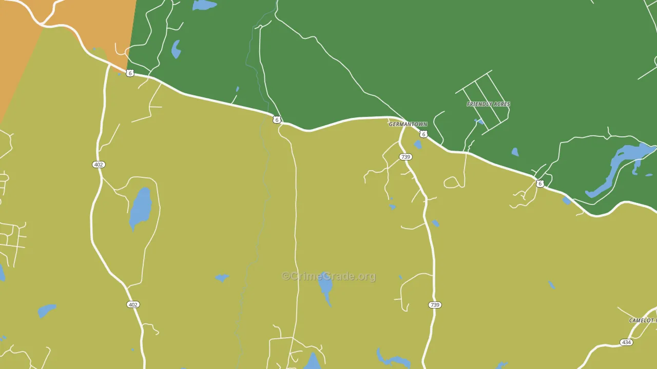 Uswick, PA Map of Drug-Related Crime Rates