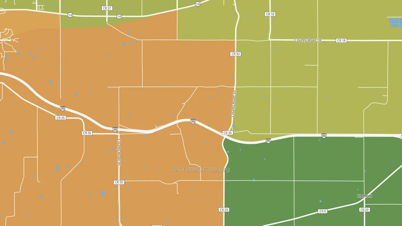 Utica, MN Map of Drug-Related Crime Rates