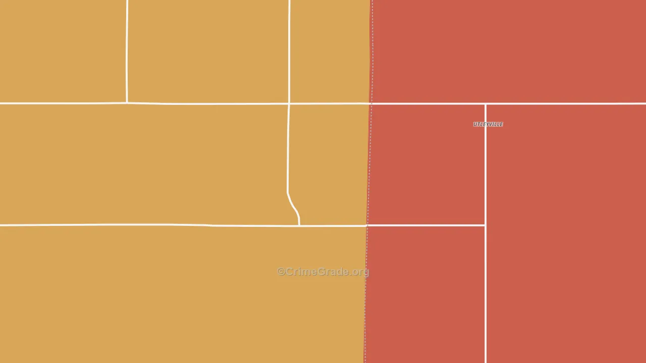Utleyville, CO Map of Drug-Related Crime Rates