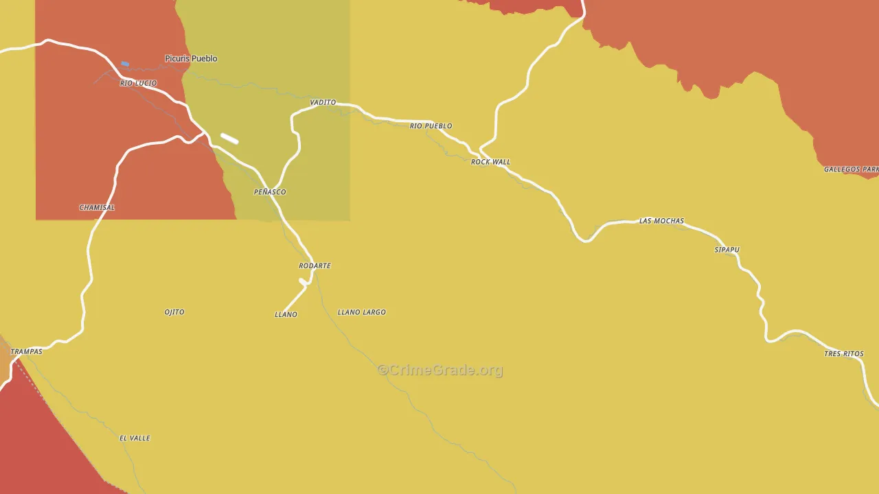 Vadito, NM Map of Drug-Related Crime Rates