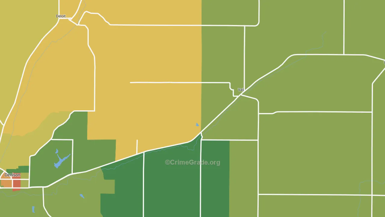 Vail, IA Map of Drug-Related Crime Rates