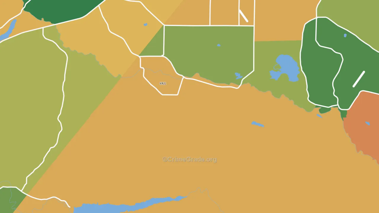 Vail, WA Map of Drug-Related Crime Rates