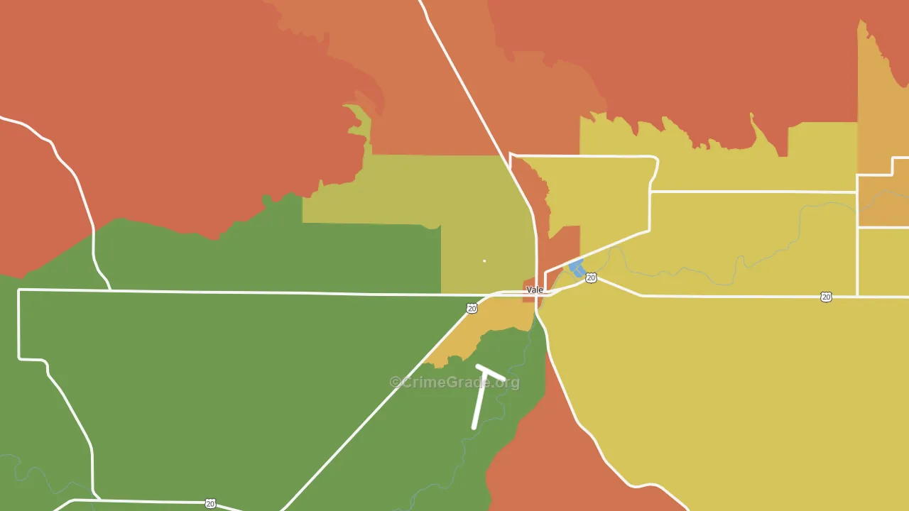 Vale, OR Map of Drug-Related Crime Rates