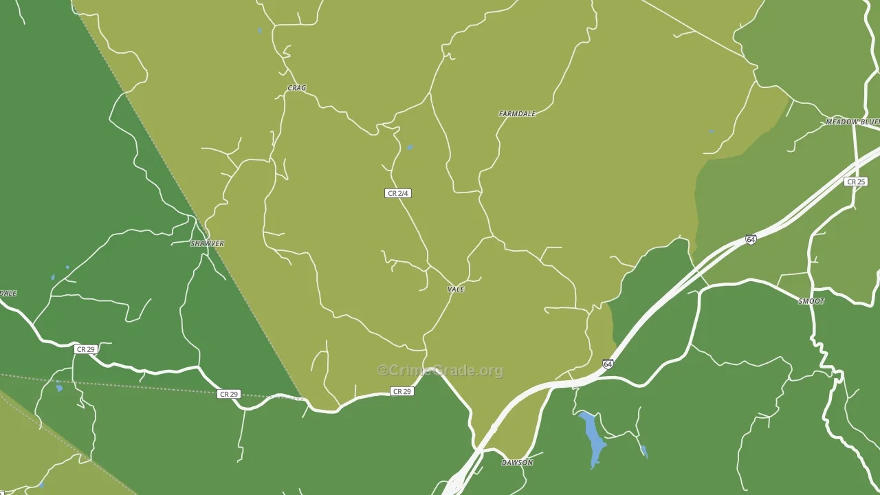 Vale, WV Map of Drug-Related Crime Rates