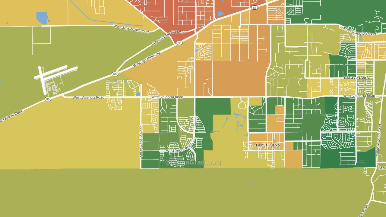 Valencia West, AZ Map of Drug-Related Crime Rates