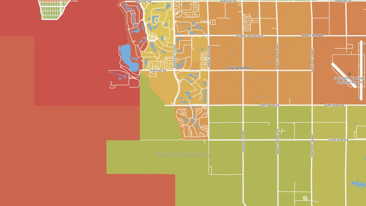 Valerie, CA Map of Drug-Related Crime Rates