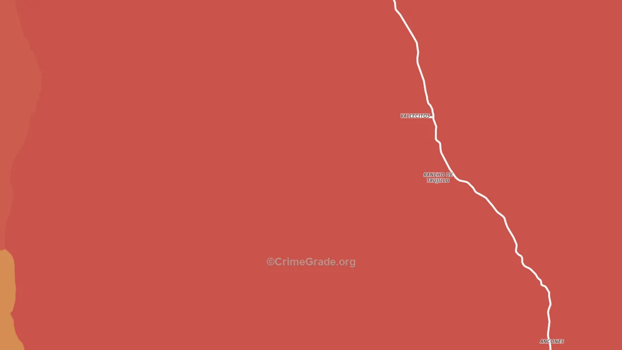 Vallecitos, NM Map of Drug-Related Crime Rates